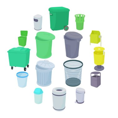 Garbage set icons clipart