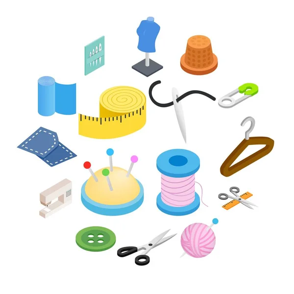 Sewing isometric 3d icon — Stock Vector