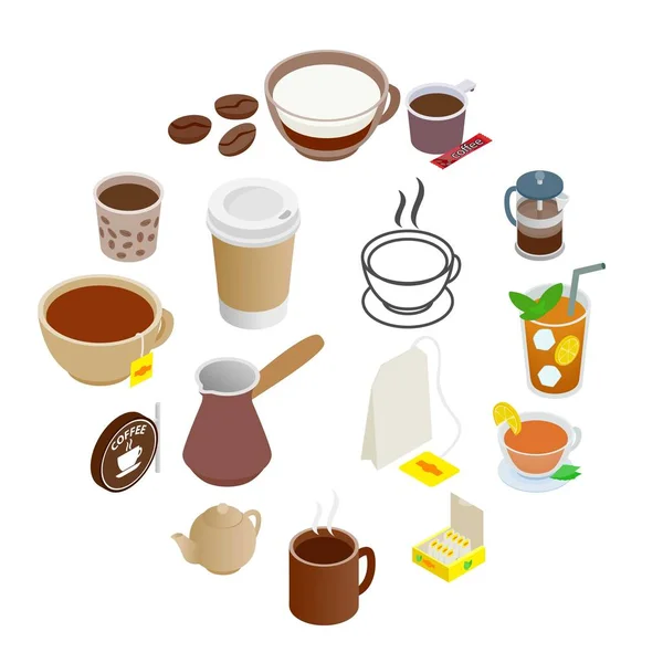 Thee en koffie Icons set — Stockvector