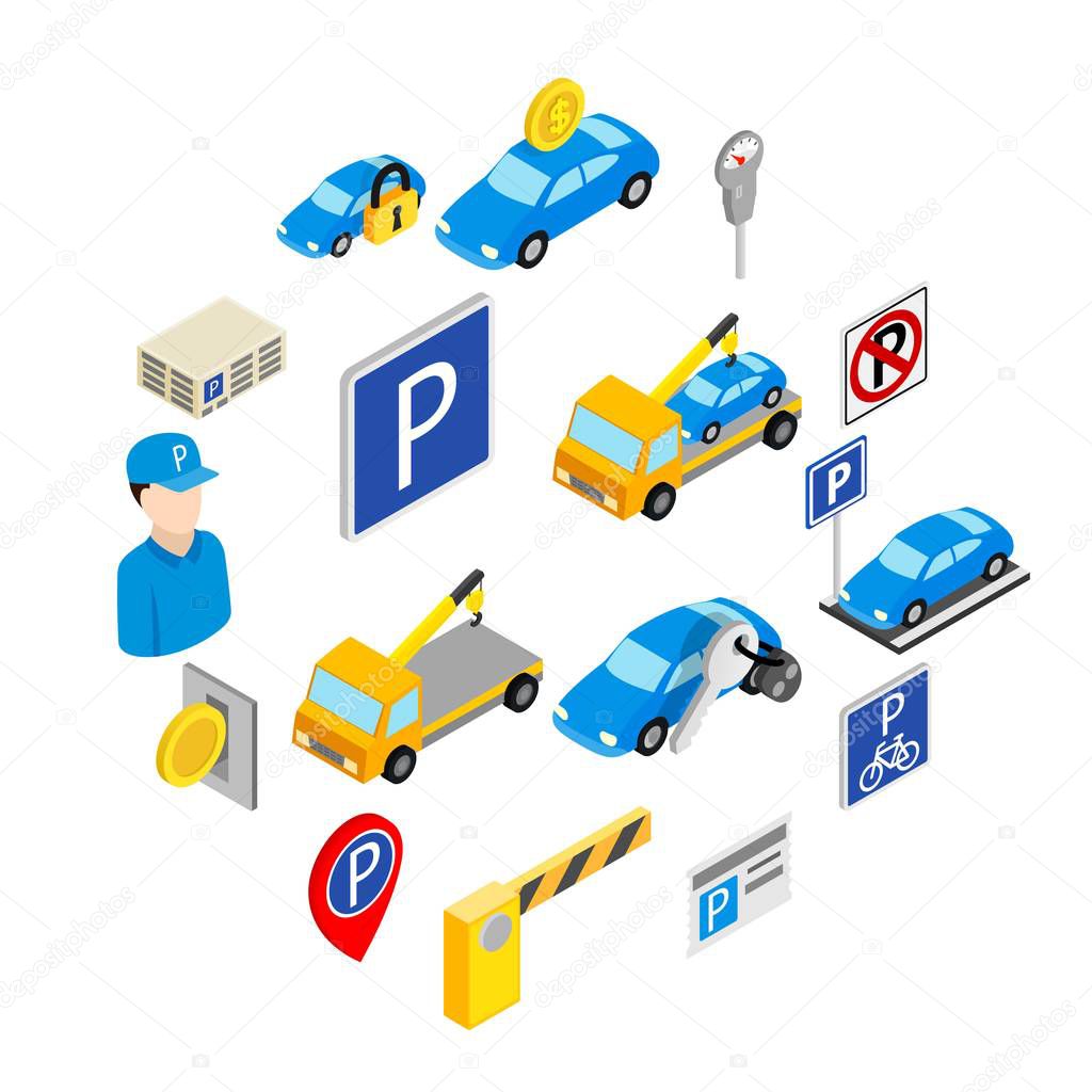 Parking set icons