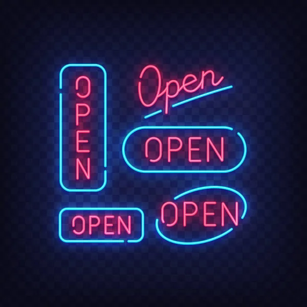 Open sign neon Vector Art Stock Images Depositphotos