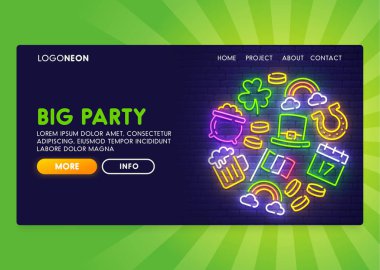 Aziz Patrick günü web afiş. Aziz Patrick günü ana sayfa. Web banner şablon. Vektör çizim