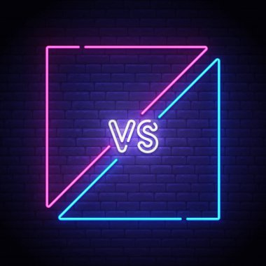 Neon tabela izole. Ekran karşı. Parlak tabela, ışık afiş. Vektör çizim