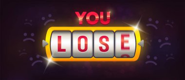 Sen kaybettin. Kumarhane kaybı. Slot Makinesi. Makine Spin 