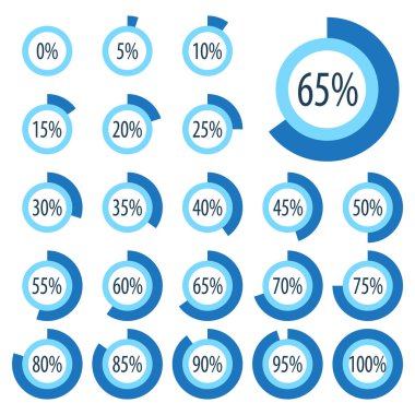 Soyut 3d vektör kağıt Infographic öğeleri. İş infographics. Pasta grafikleri web tasarım için. İlerleme çubuğu. Infographic chart.blue-beyaz stil öğesi