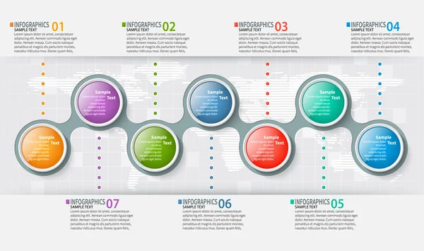 Elementi Infografici Vettoriali Astratti Carta — Vettoriale Stock