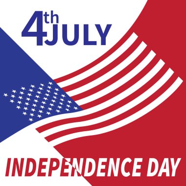 Bağımsızlık günü 4 th Temmuz. Mutlu bağımsızlık günü. Vektör çizim.