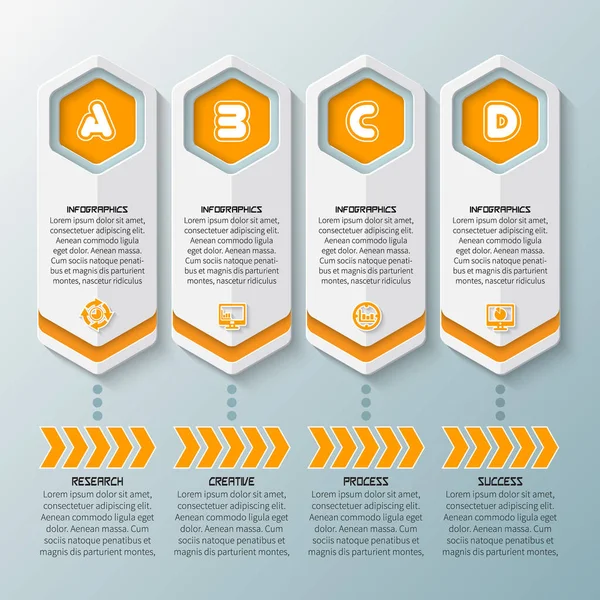 vektör soyut 3d kağıt bilgi elemanları. İş bilgileri