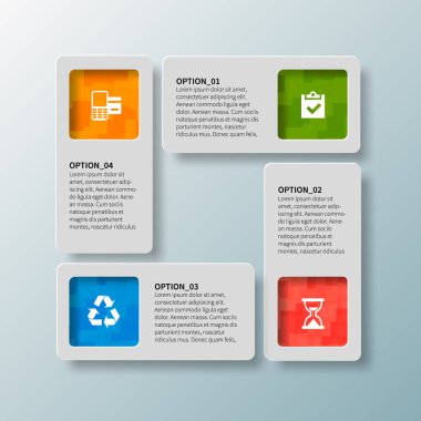 vector abstract 3d paper infographic elements.Business infographics clipart
