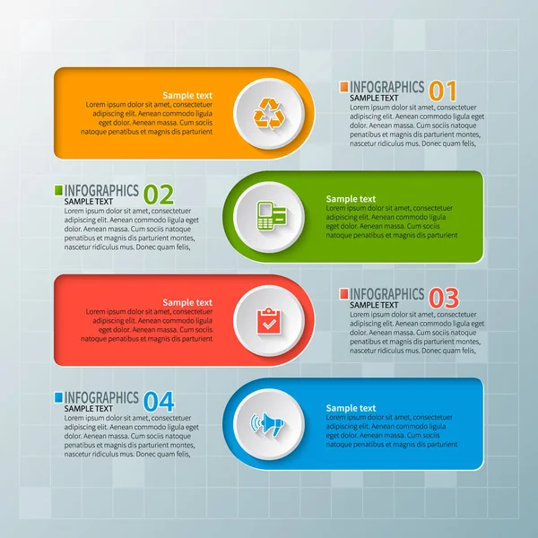 Elementi Infografici Vettoriali Astratti Carta — Vettoriale Stock