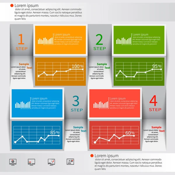 vektör soyut 3d kağıt bilgi elemanları. İş bilgileri