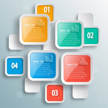 vektör soyut 3d kağıt bilgi elemanları. İş bilgileri