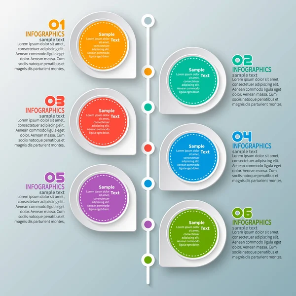 Wektorowe Abstrakcyjne Elementy Infografiki Papieru Infografika Biznesowa — Wektor stockowy