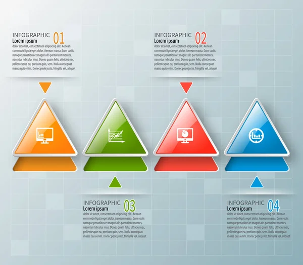 Vektor Absztrakt Papír Infografikai Elemek Üzleti Infografika — Stock Vector