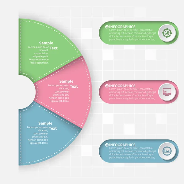 Vector Abstracto Papel Infografía Elements Business Infografías — Vector de stock