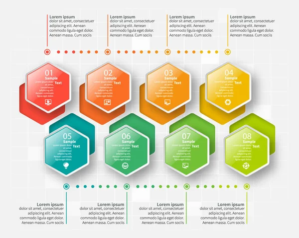 Vektorové Abstraktní Papírové Infografické Prvky Obchodní Informatikagrafika — Stockový vektor