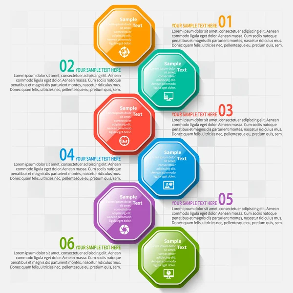 Vetor Abstrato Papel Infográfico Elements Business Infográficos — Vetor de Stock