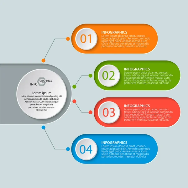 Soyut 3d kağıt Infographics. İş şablonu. Vektör çizim