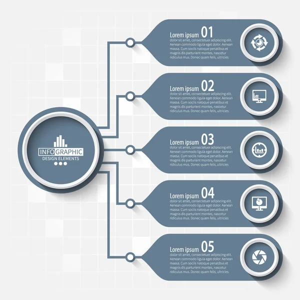 추상적 Infographic Elements Business Infographics — 스톡 벡터