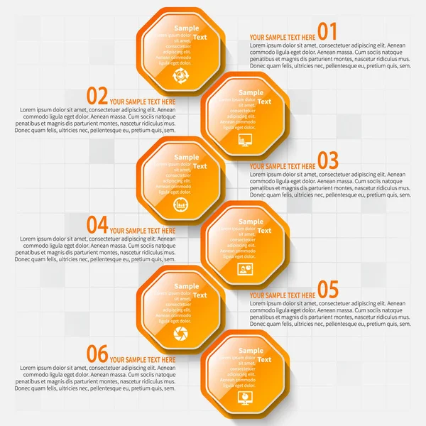 Vector Abstract Papier Infographic Elements Business Infographics — Stockvector