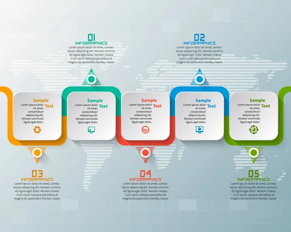 Αφηρημένη 3d χαρτί Infographics. Επιχειρηματικό πρότυπο. Εικονογράφηση διάνυσμα — Διανυσματικό Αρχείο