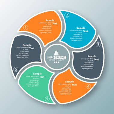 Soyut 3d kağıt Infographics. İş şablonu. Vektör çizim
