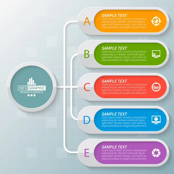 Αφηρημένη 3d χαρτί Infographics. Επιχειρηματικό πρότυπο. Εικονογράφηση διάνυσμα — Διανυσματικό Αρχείο