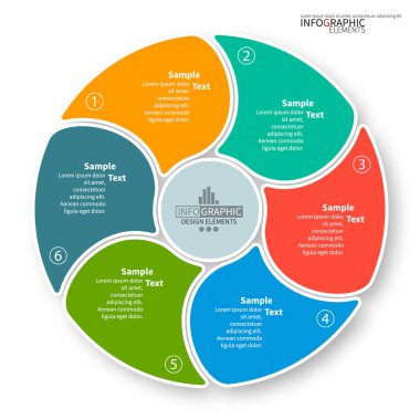 Soyut 3d kağıt Infographics. İş şablonu. Vektör çizim