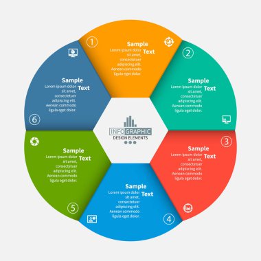 Soyut 3d kağıt Infographics. İş şablonu. Vektör çizim