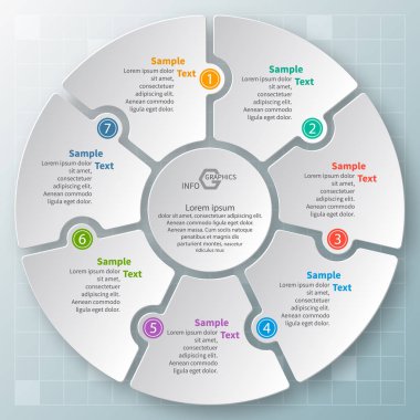 Soyut 3d kağıt Infographics. İş şablonu. Vektör çizim