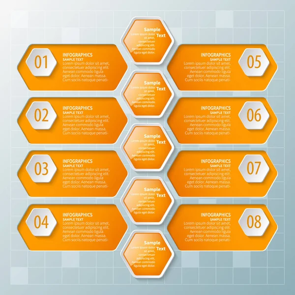 3d 종이 Infographics 추상화. 비즈니스 템플릿입니다. 벡터 일러스트 레이 션 — 스톡 벡터