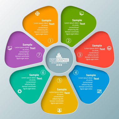 Soyut 3d kağıt Infographics. İş şablonu. Vektör çizim