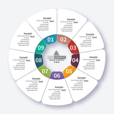 Soyut 3d kağıt Infographics. İş şablonu. Vektör çizim