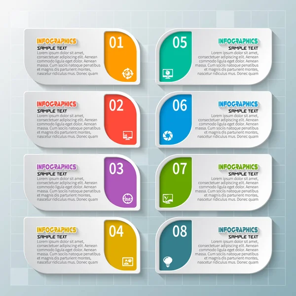 Soyut 3d kağıt Infographics. İş şablonu. Vektör çizim