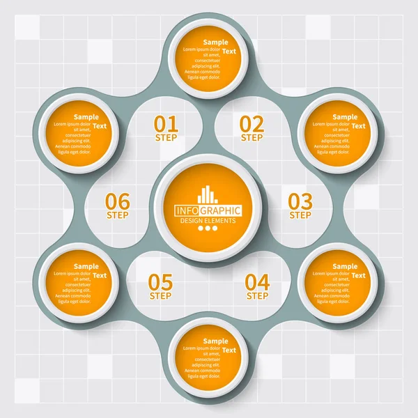 Abstrakte 3D-Papier-Infografiken. Geschäftsvorlage .Vektor Illustration — Stockvektor