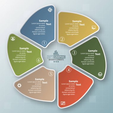 Soyut 3d kağıt Infographics. İş şablonu. Vektör çizim