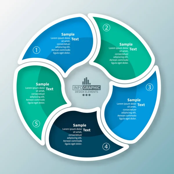Soyut 3d kağıt Infographics. İş şablonu. Vektör çizim