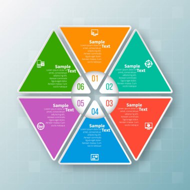 Soyut 3d kağıt Infographics. İş şablonu. Vektör çizim
