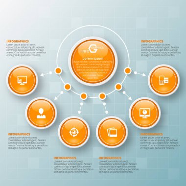 Soyut 3d kağıt Infographics. İş şablonu. Vektör çizim