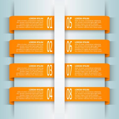 Soyut 3d kağıt Infographics. İş şablonu. Vektör çizim