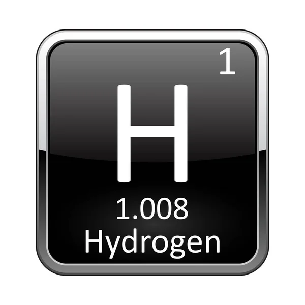 O elemento tabela periódica Hidrogênio. Ilustração vetorial — Vetor de Stock