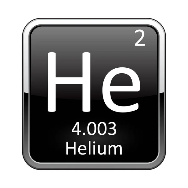 El elemento de tabla periódica Helio. Ilustración vectorial — Vector de stock