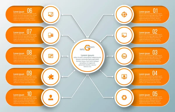 추상적 Infographic Elements Business Infographics — 스톡 벡터