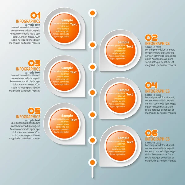 Wektorowe Abstrakcyjne Elementy Infografiki Papieru Infografika Biznesowa — Wektor stockowy