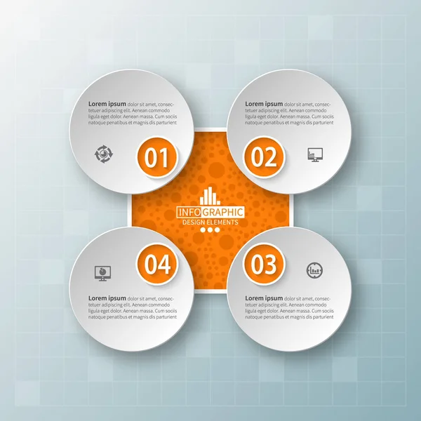 Vector Abstract Papier Infographic Elements Business Infographics — Stockvector