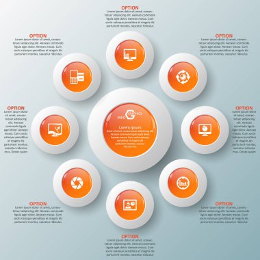 vektör soyut 3d kağıt bilgi elemanları. İş bilgileri