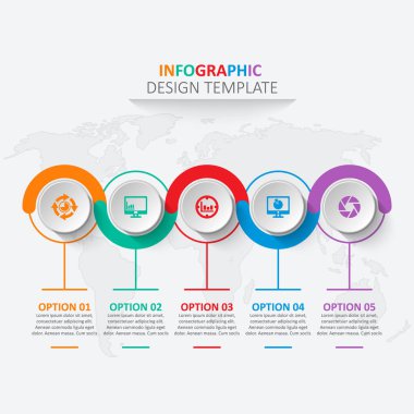 vektör soyut 3d kağıt bilgi elemanları. İş bilgileri