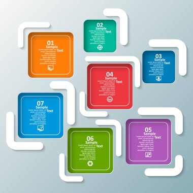 vektör soyut 3d kağıt bilgi elemanları. İş bilgileri