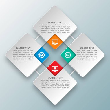 vektör soyut 3d kağıt bilgi elemanları. İş bilgileri