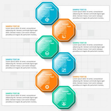 vektör soyut 3d kağıt bilgi elemanları. İş bilgileri